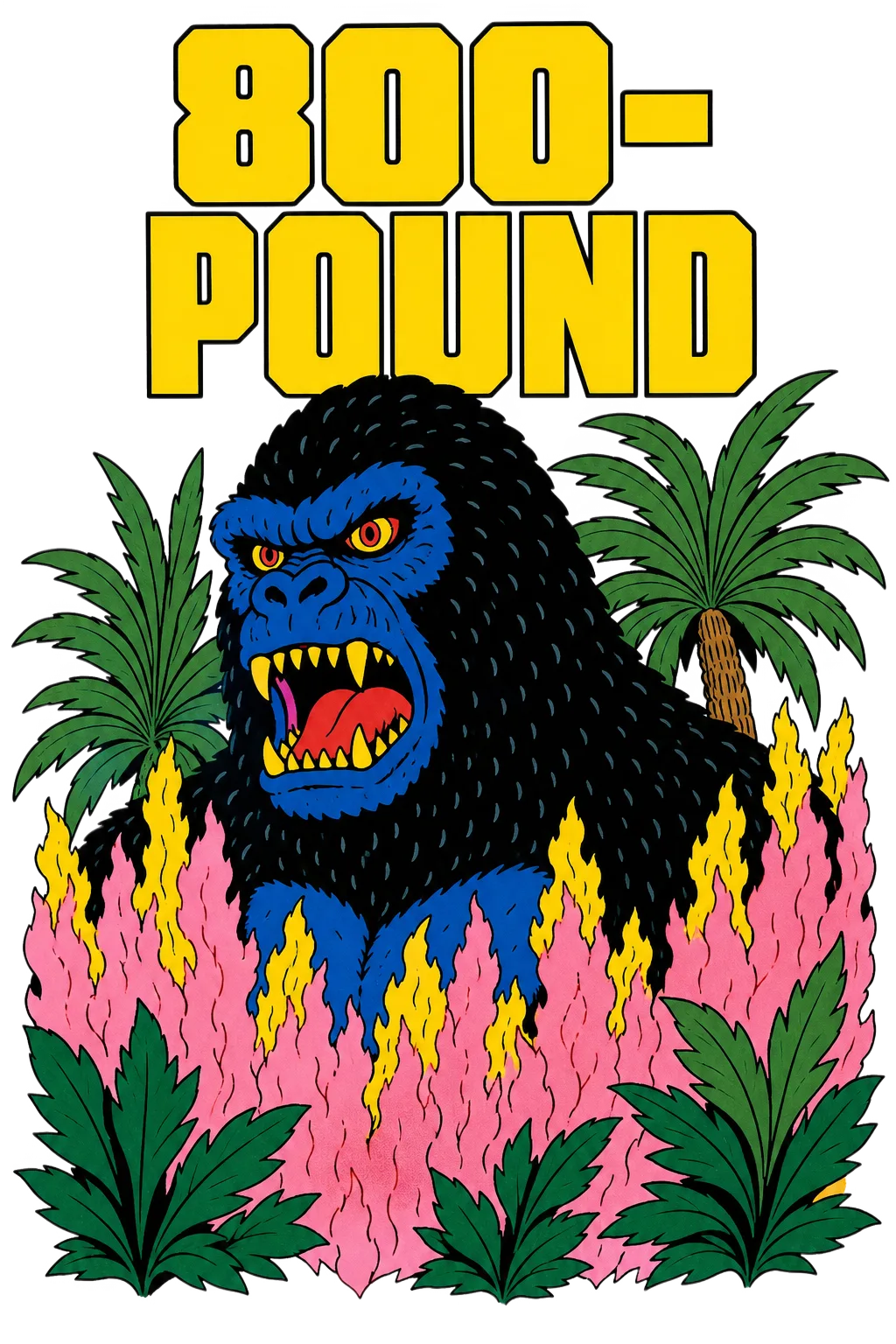 800-Pound Gorilla print art, up close
