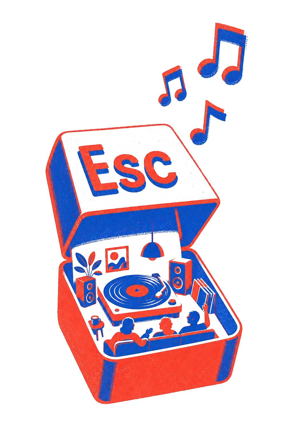 Esc print art, up close