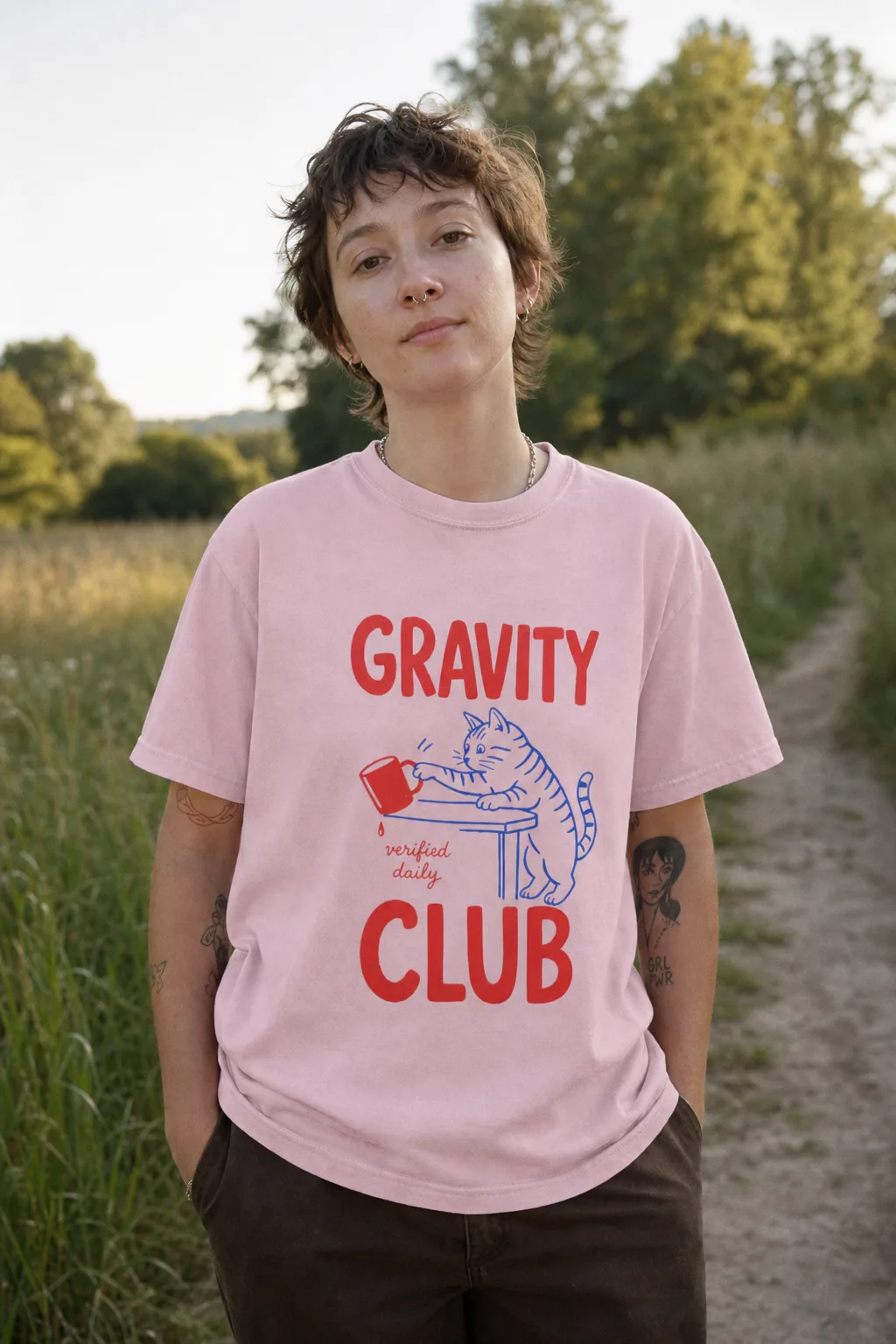 Gravity Club tee, another angle