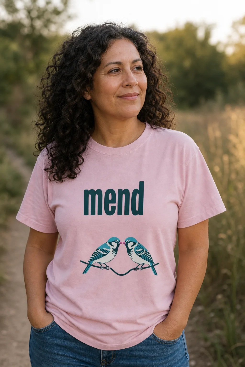 Mend (Birds) tee, another angle
