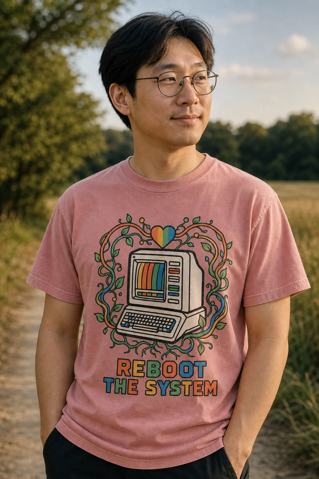 Reboot the System tee, another angle
