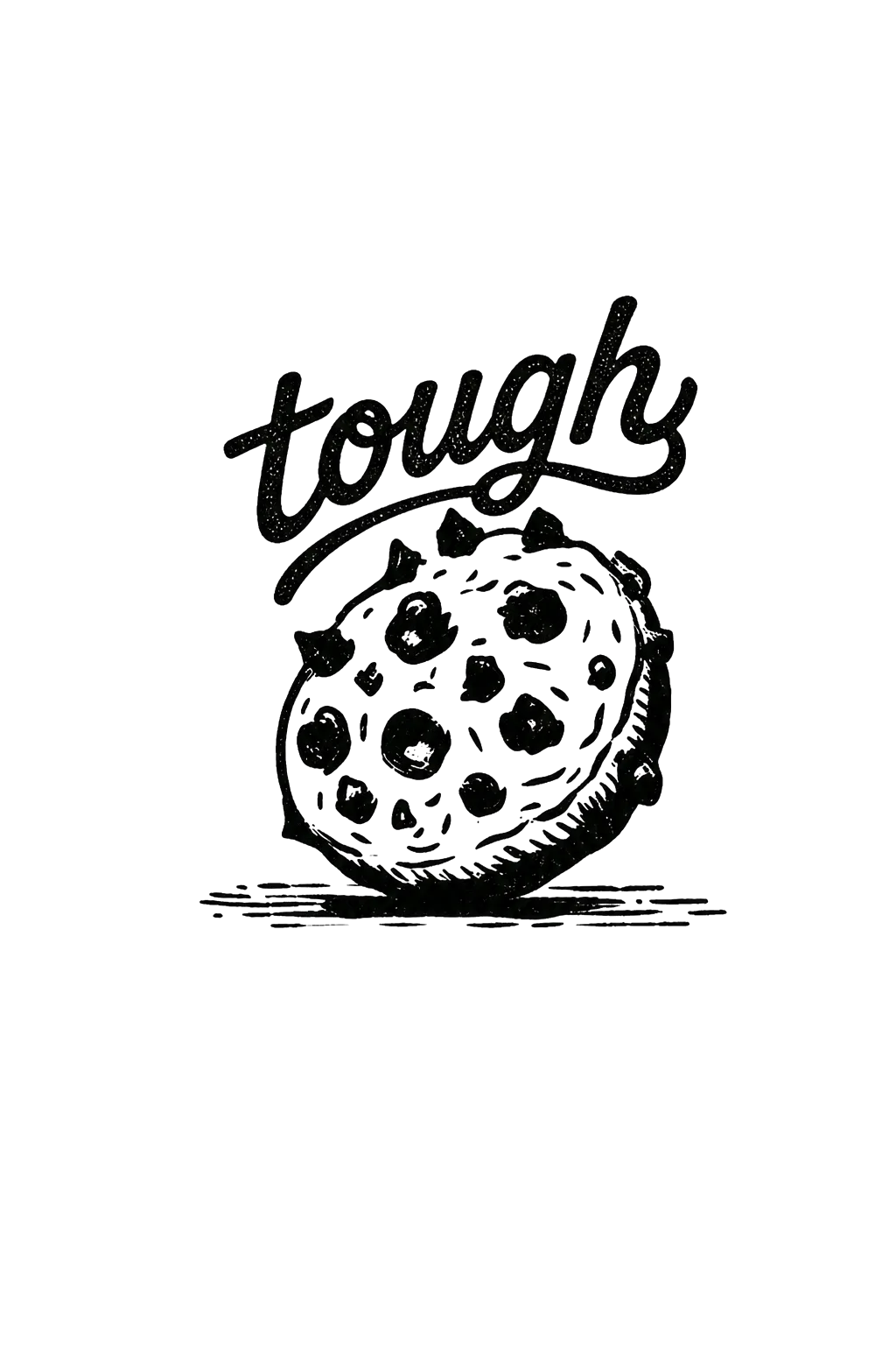 Tough Cookie print art, up close