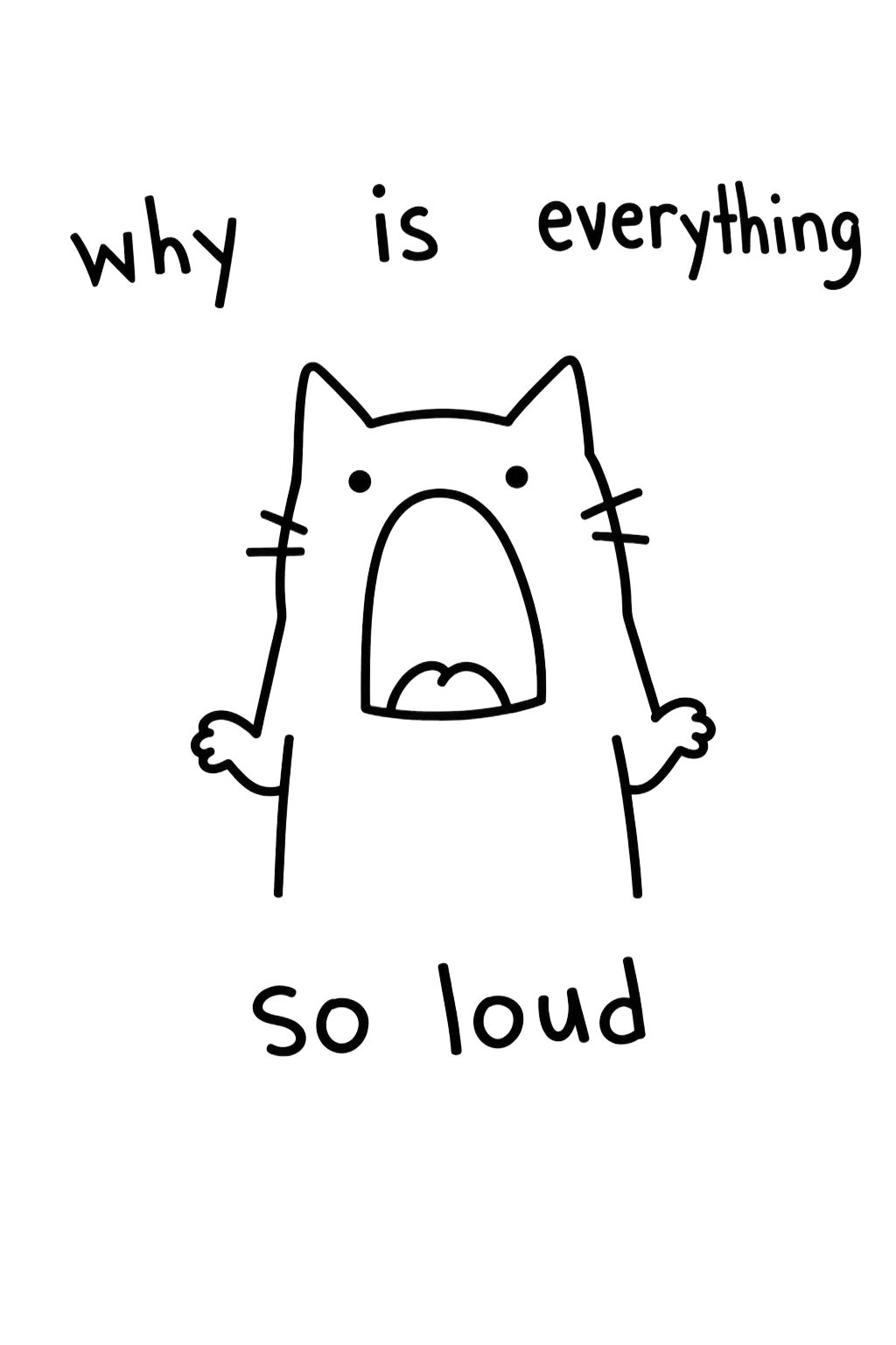 Why Is Everything So Loud print art, up close